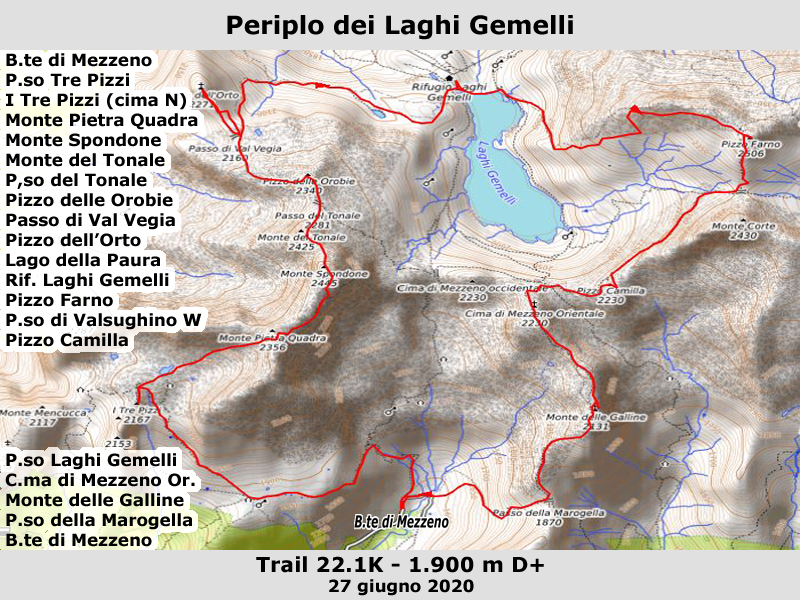 Periplo dei Laghi Gemelli