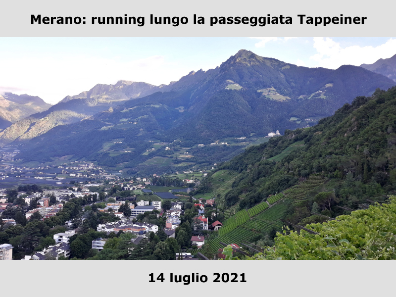 Running lungo la passeggiata Tappeiner