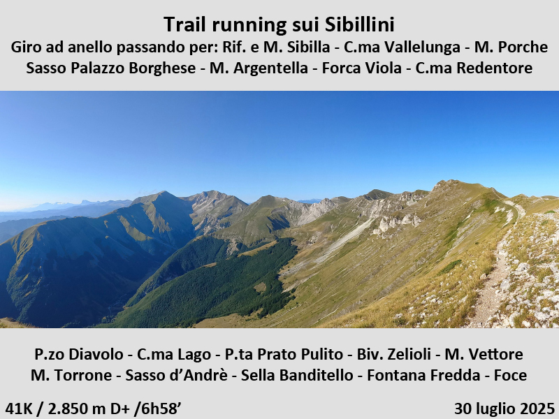 Trail running sui Sibillini