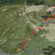 Ospizio S. Bartolomeo - 1.971 m<br />Malga Valbiolo - 2.244 m<br />P.so dei Contrabbandieri - 2.681 m<br />Cima Casaiole - 2.779 m